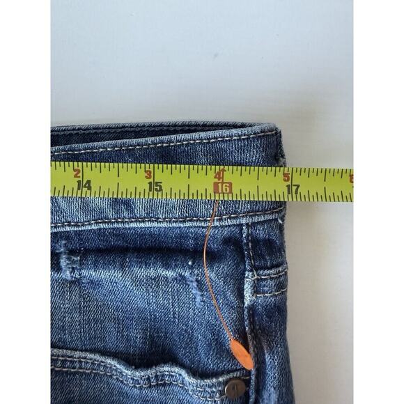 Pilcro Anthropologie Jean Shorts Fit Stet Women Size 29 Blue Stretch Inseam 6.5’ - Picture 7 of 9
